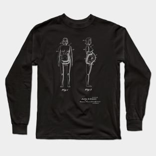 Obstetrics and Midwife Education Vintage Patent Drawing Long Sleeve T-Shirt